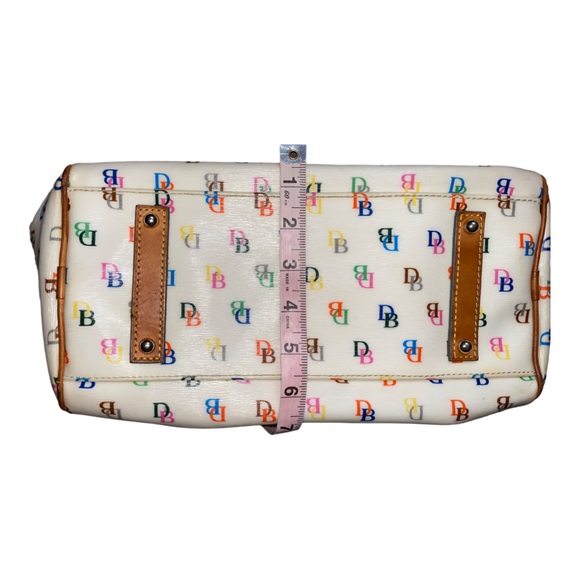 Vtg Dooney & Bourke It Bag Multicolor Satchel Convertible Strap - Picture 8 of 9